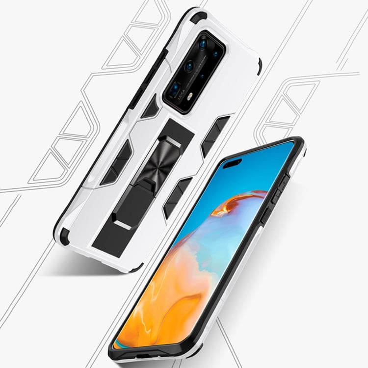 Huawei P40 PRO / P40 PRO+ Shockproof Protective Case with Metal Patch / Stand - Image 6