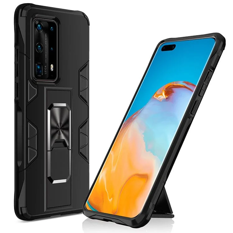 Huawei P40 PRO / P40 PRO+ Shockproof Protective Case with Metal Patch / Stand - Image 8