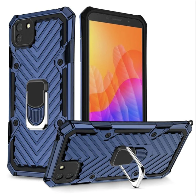 Huawei Y5P - Arrow Pattern Rugged Protective Cover with Metal Ring/Stand - Image 8