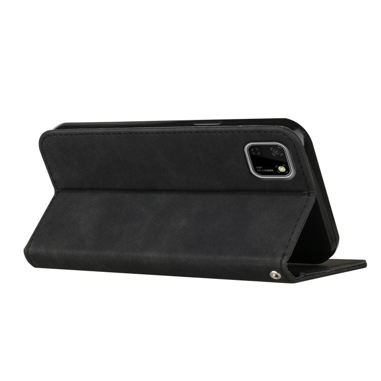 Huawei Y5P - Flip Front Phone Cover/Wallet with Card Slots, Leather Line Texture - Image 3