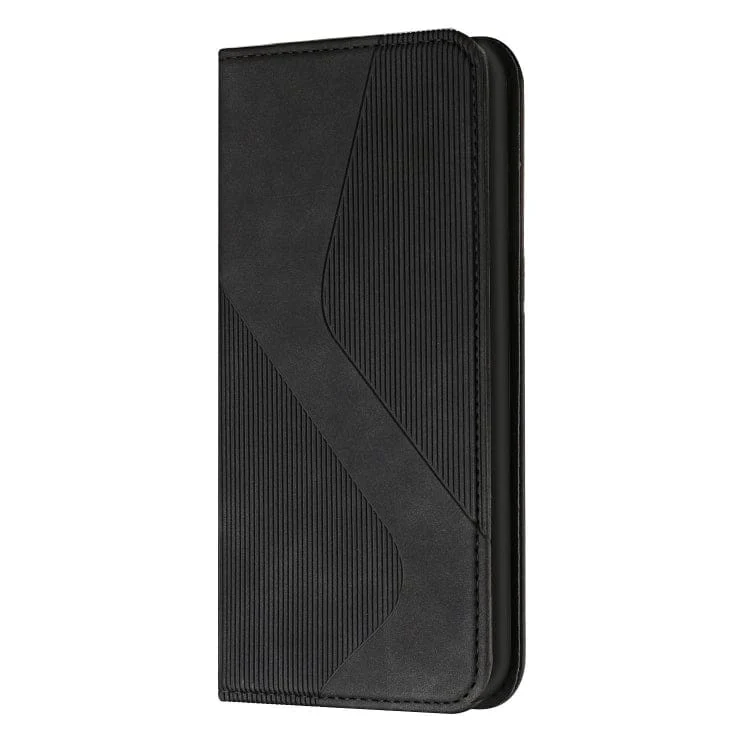 Huawei Y5P - Flip Front Phone Cover/Wallet with Card Slots, Leather Line Texture - Image 5
