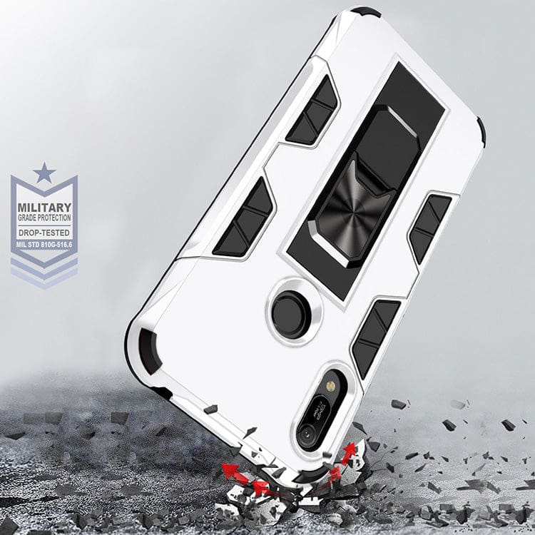 Huawei Y6 2019 / Y6 Prime 2019 - Shockproof Protective Case with Metal Patch / Stand - Image 3