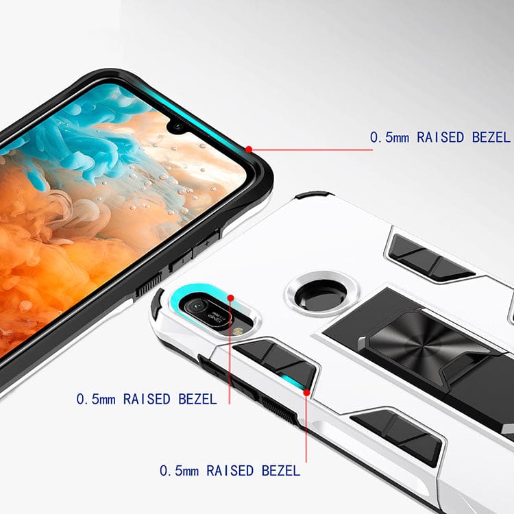 Huawei Y6 2019 / Y6 Prime 2019 - Shockproof Protective Case with Metal Patch / Stand - Image 4