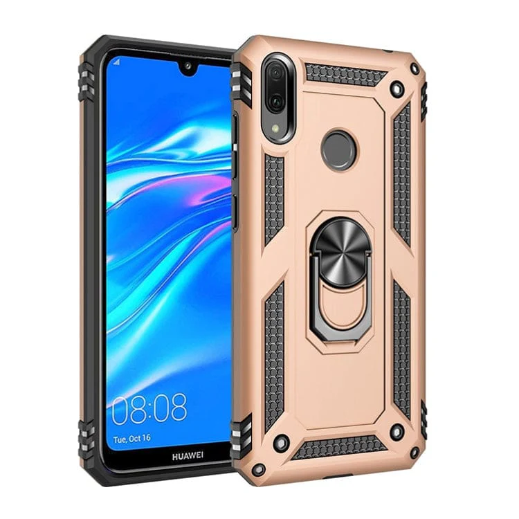 Huawei Y6 2019 / Y6 Prime 2019 - Armor Rugged Protective Cover with Metal Ring/Stand