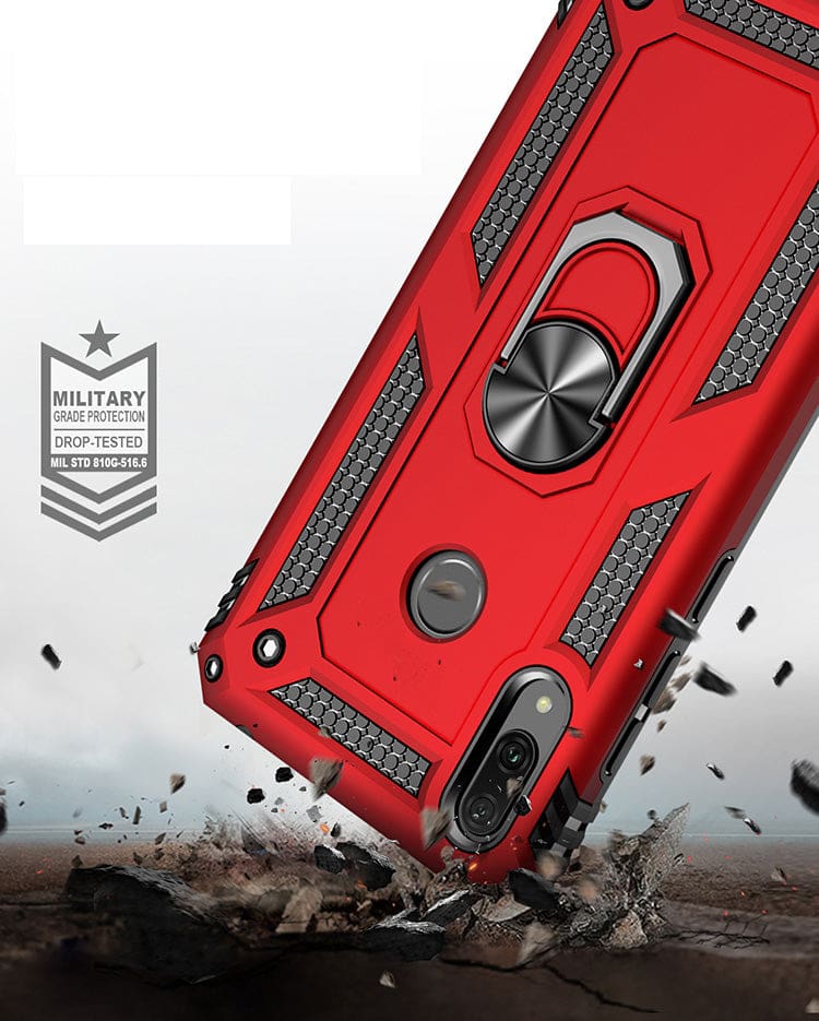 Huawei Y6 2019 / Y6 Prime 2019 - Armor Rugged Protective Cover with Metal Ring/Stand - Image 4
