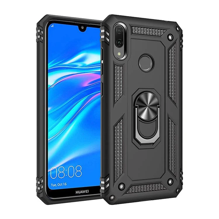 Huawei Y6 2019 / Y6 Prime 2019 - Armor Rugged Protective Cover with Metal Ring/Stand - Image 8
