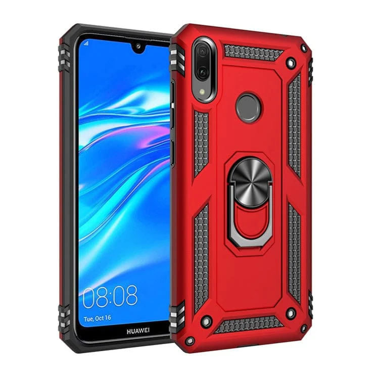 Huawei Y6 2019 / Y6 Prime 2019 - Armor Rugged Protective Cover with Metal Ring/Stand - Image 9