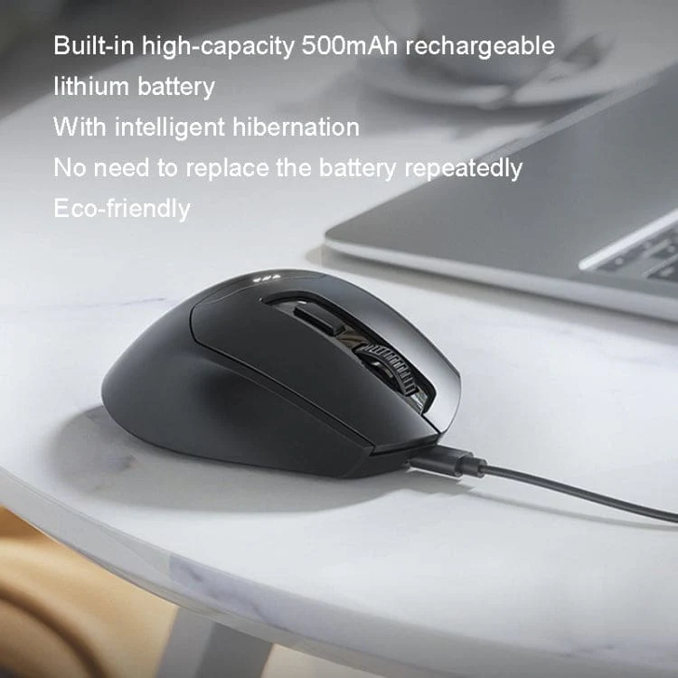 inphic DR01 Dual-Mode Bluetooth/RF Wireless Optical Mouse, Rechargeable, 1600DPI - Image 10