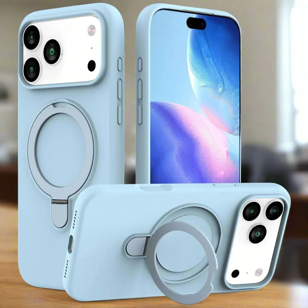 iPhone 17 Pro Max Silicone MagSafe Rear Cover With Ring Stand - Image 8