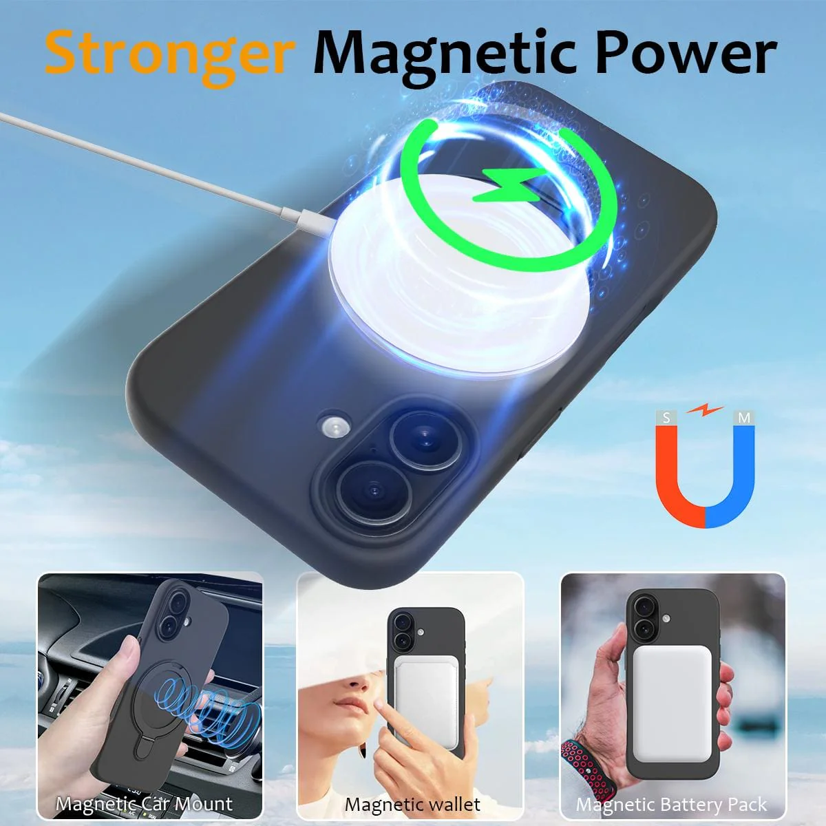iPhone 17 Silicone MagSafe Rear Cover With Ring Stand - Image 8