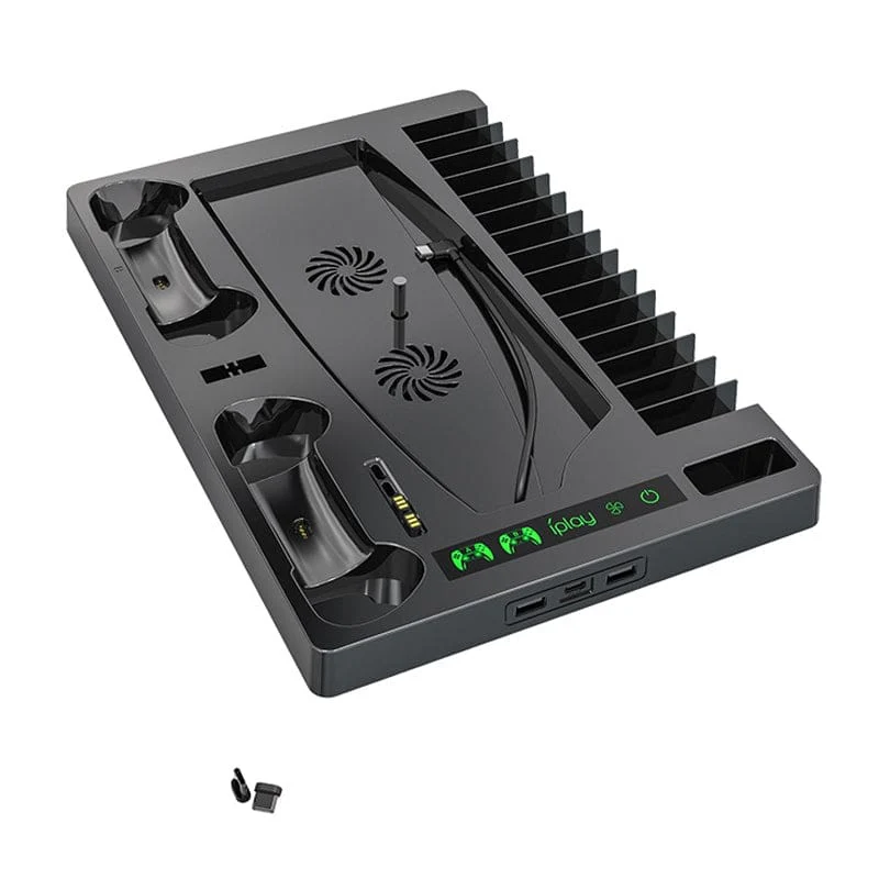 iPlay PS5 Vertical Cooling Stand | Dual Controller Charger Dock & USB Expansion Hub - Image 6