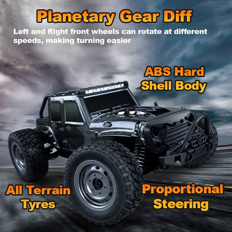JJRC RC Q132C 4WD Off Roader, Up to 38km/h, 390 Brushless Motor, Metal parts, LED Lights - Image 3