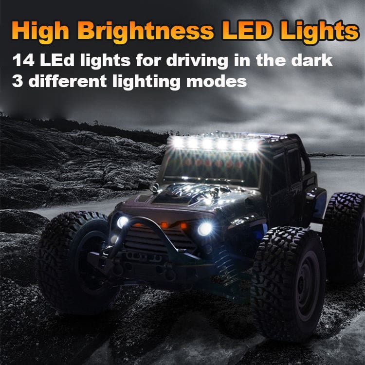 JJRC RC Q132C 4WD Off Roader, Up to 38km/h, 390 Brushless Motor, Metal parts, LED Lights - Image 4