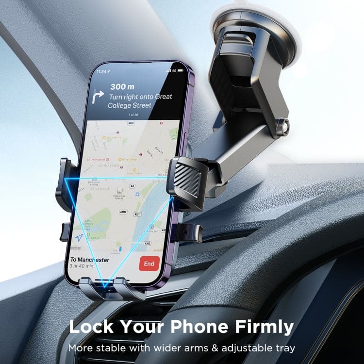 Joyroom OK6 Rotatable Phone Mount | Supports Large Phones Up to 85mm With | Extendable, Dash Mount - Image 3