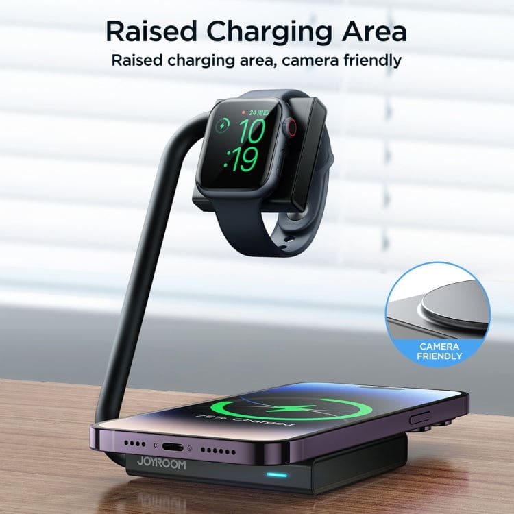 JOYROOM WNQ05 15W 2-in-1 Wireless QI Fast Charging Stand, Adjustable Angle, LED Light - Image 5