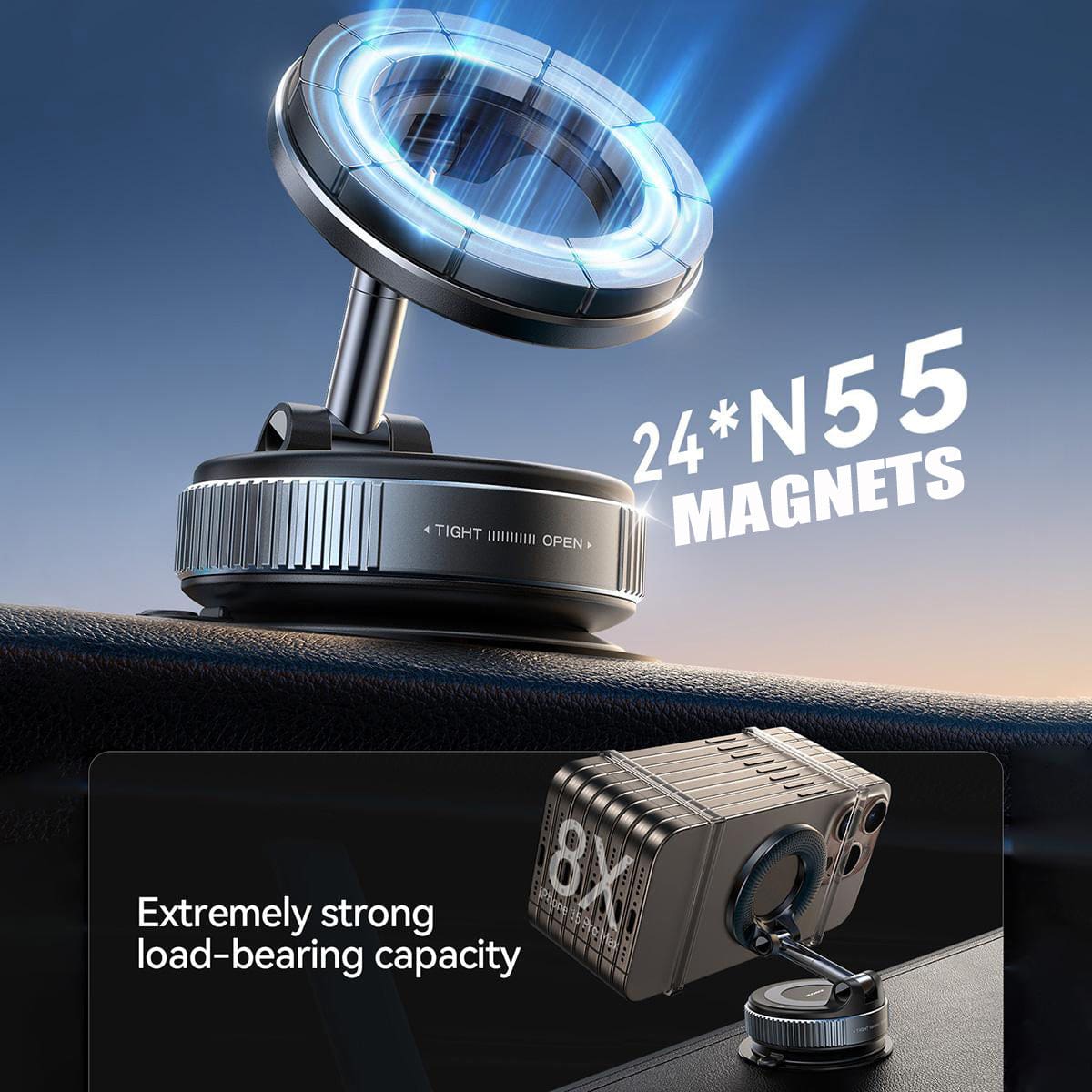 Joyroom ZS501 Vacuum MagSafe Phone Holder | Mag Ring Included - Image 5