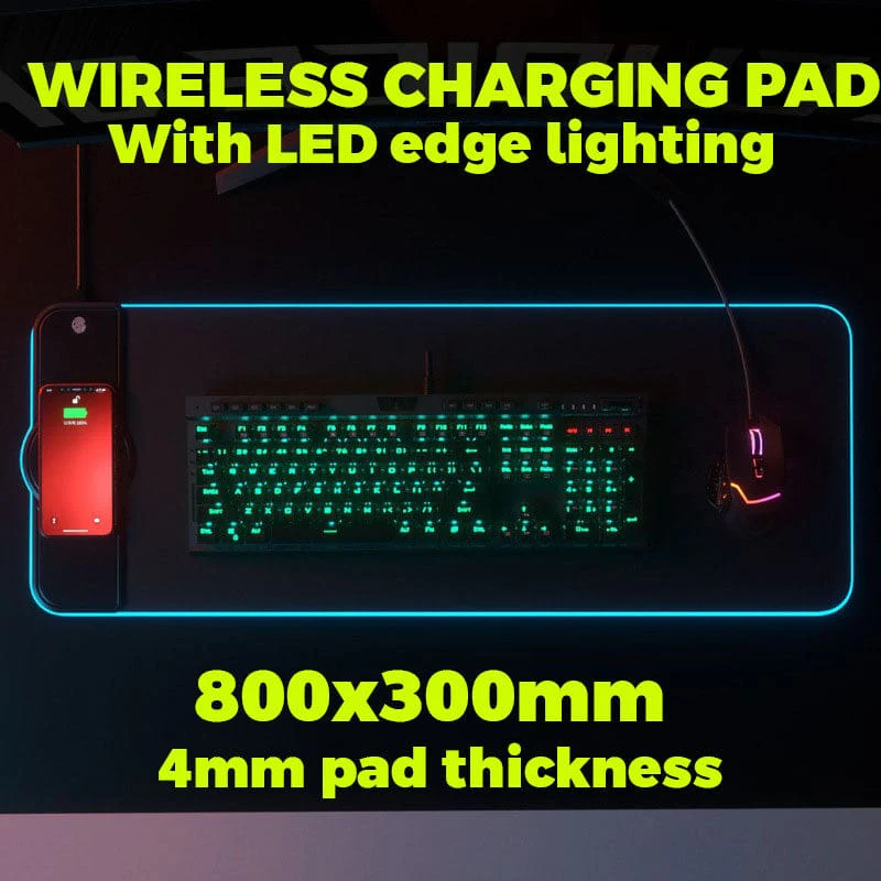 K9186 LED Large Desktop and Mouse Pad with 15W Wireless Charging Pad - Image 3