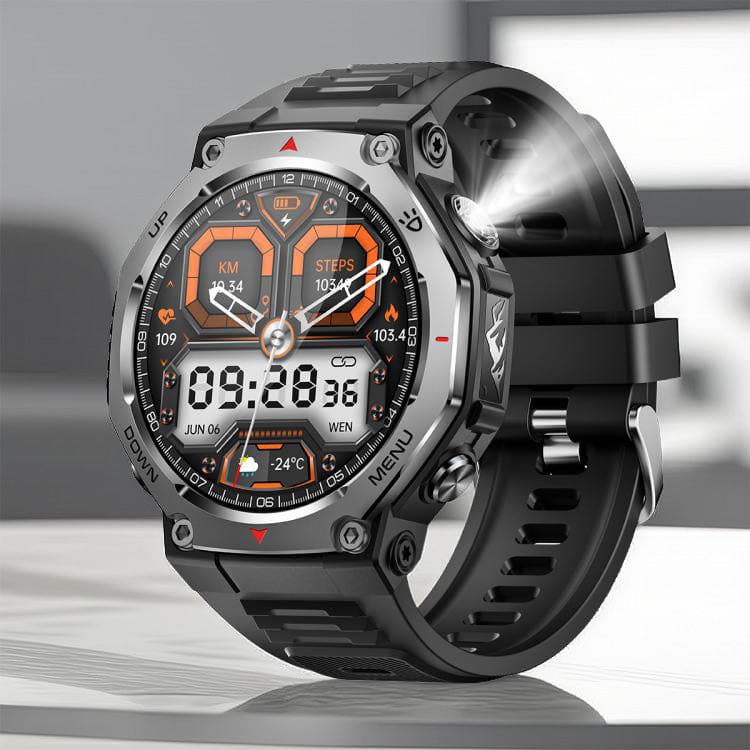 KT85 Rugged Sports Smart Watch | 1.43" AMOLED | 525mAh Battery | BT Calling | 5ATM Rated