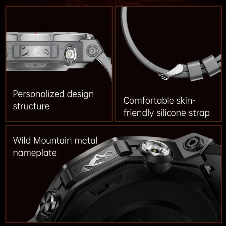 KT85 Rugged Sports Smart Watch | 1.43" AMOLED | 525mAh Battery | BT Calling | 5ATM Rated - Image 5