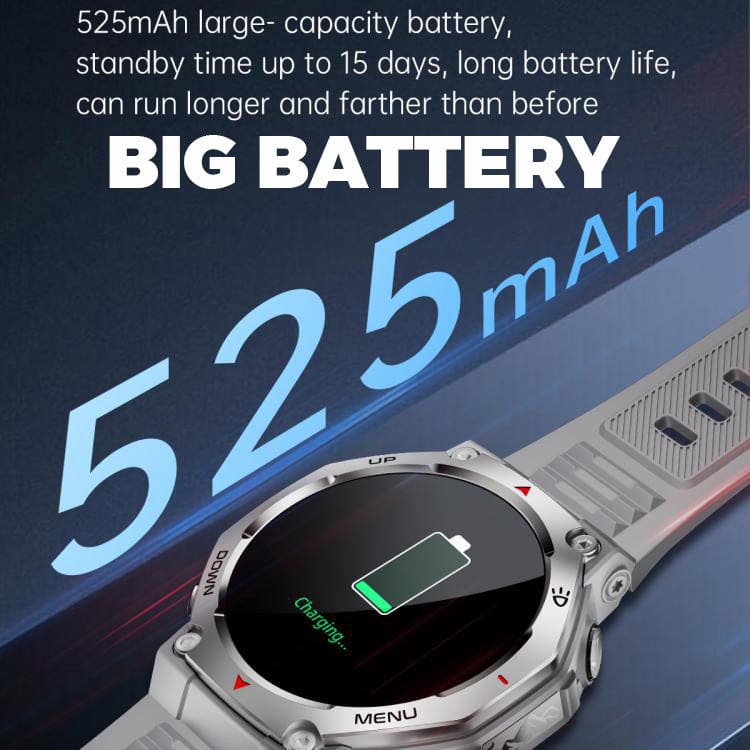 KT85 Rugged Sports Smart Watch | 1.43" AMOLED | 525mAh Battery | BT Calling | 5ATM Rated - Image 8