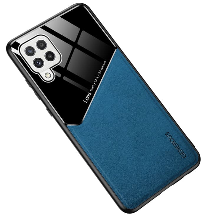 Samsung Galaxy A22 4G Leather and Glass Shockproof Cover