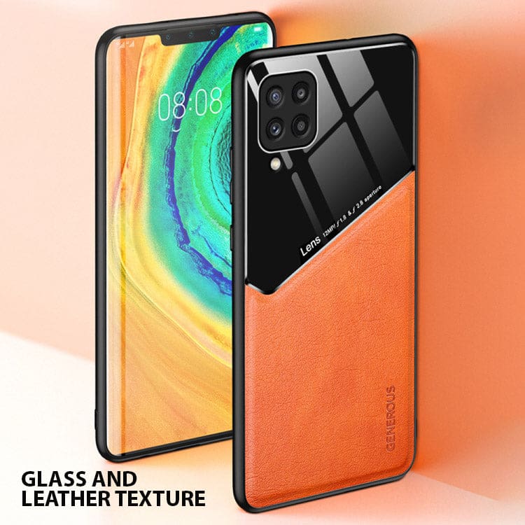 Samsung Galaxy A22 4G Leather and Glass Shockproof Cover - Image 2