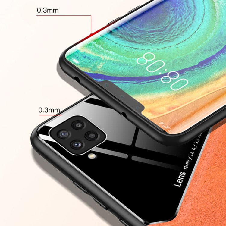 Samsung Galaxy A22 4G Leather and Glass Shockproof Cover - Image 4