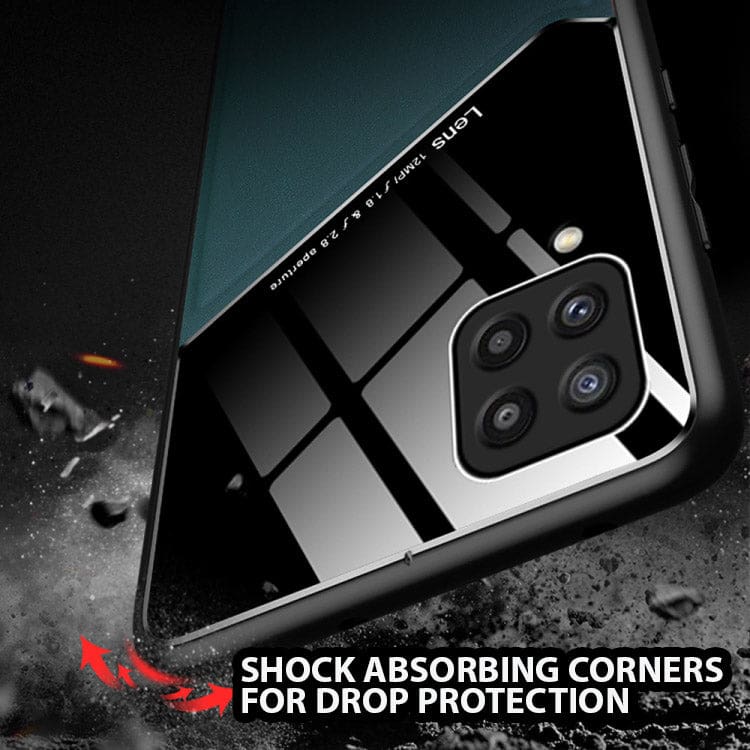 Samsung Galaxy A22 5G Leather and Glass Shockproof Cover - Image 5