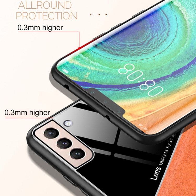 Samsung Galaxy S22+ Leather and Glass Shockproof Cover - Image 3