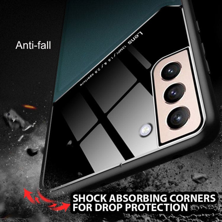 Samsung Galaxy S22+ Leather and Glass Shockproof Cover - Image 5