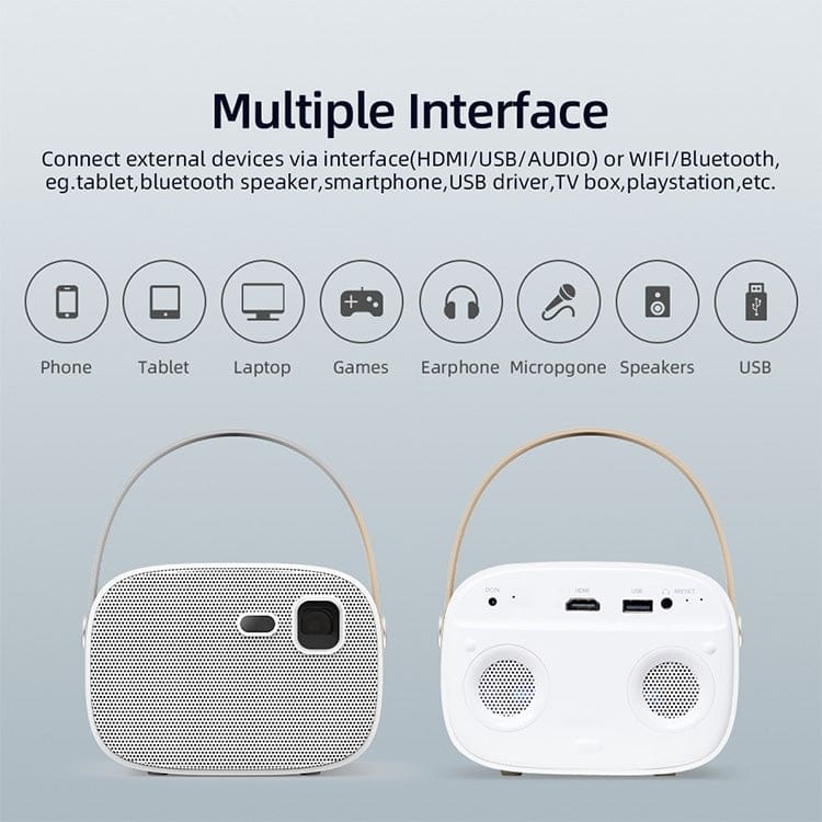 M7 Plus TI DLP HD 1280x720 Android Portable Projector, Built-In Battery,Wi-Fi, BT - Image 6