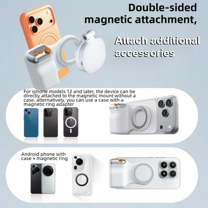 Magnetic Phone Camera Handle with Wireless Camera Remote Control - Image 4