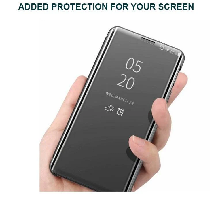 Samsung Galaxy Note 10 Mirror Semi-Transparent Flip Front Rigid Cover - Image 3