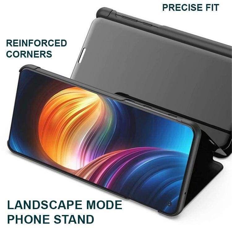 Samsung Galaxy Note 10 Mirror Semi-Transparent Flip Front Rigid Cover - Image 5