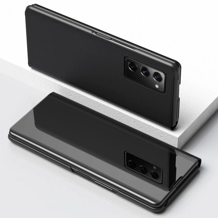 Samsung Galaxy Z Fold 2 Mirror Semi-Transparent Flip Front Rigid Cover - Image 3