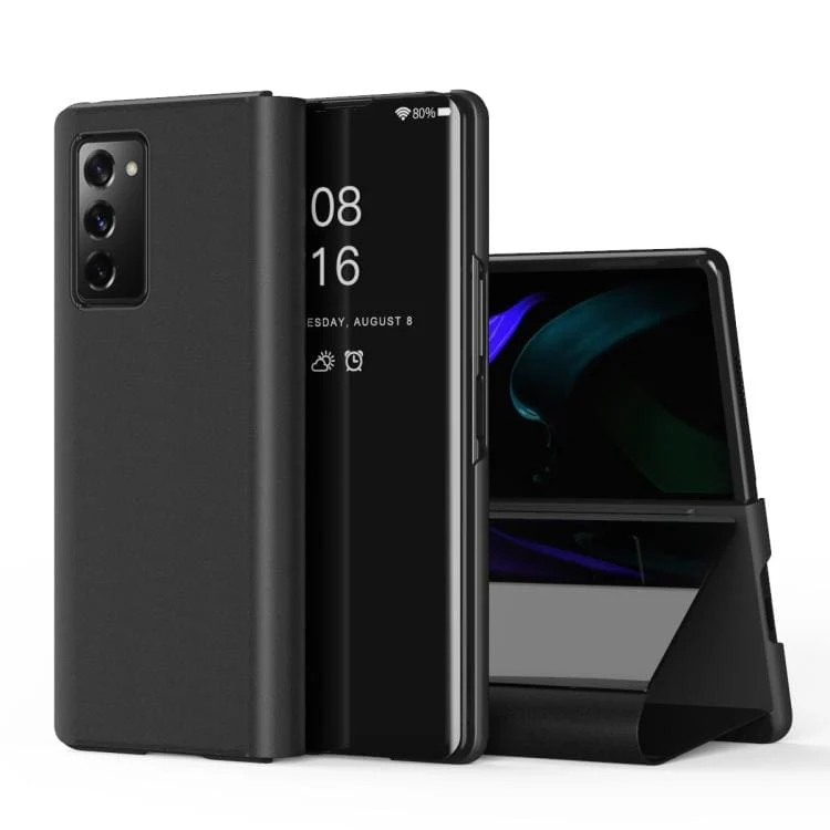 Samsung Galaxy Z Fold 2 Mirror Semi-Transparent Flip Front Rigid Cover - Image 9