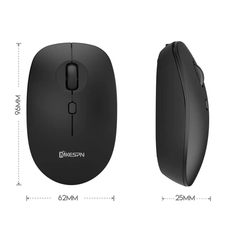 MKESPN Tri-Mode Bluetooth/RF Wireless Optical Mouse, USB 2.4G RF Dongle or Bluetooth 3/5.2 Connection - Image 3