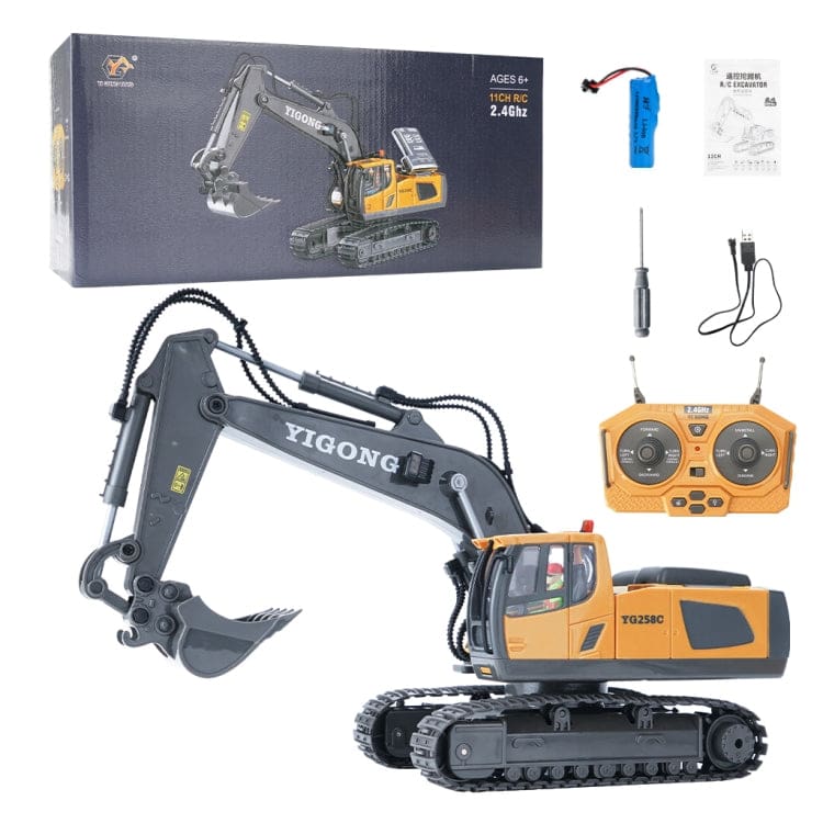 MoFun 258 RC Excavator, Engine Sounds, All-Terrain Caterpillar tracks, Independent Steering, Boom lights - Image 5