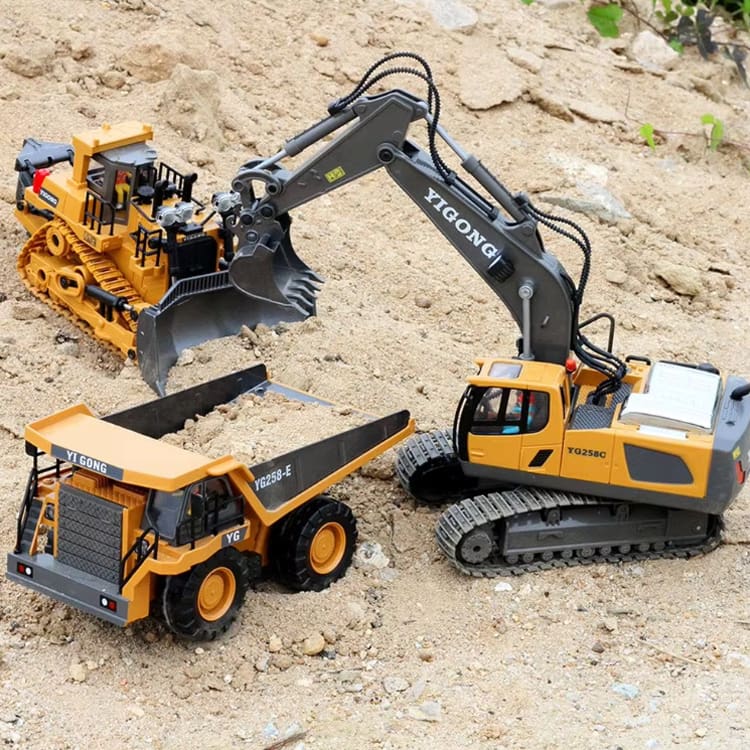 MoFun 258 RC Excavator, Engine Sounds, All-Terrain Caterpillar tracks, Independent Steering, Boom lights - Image 6