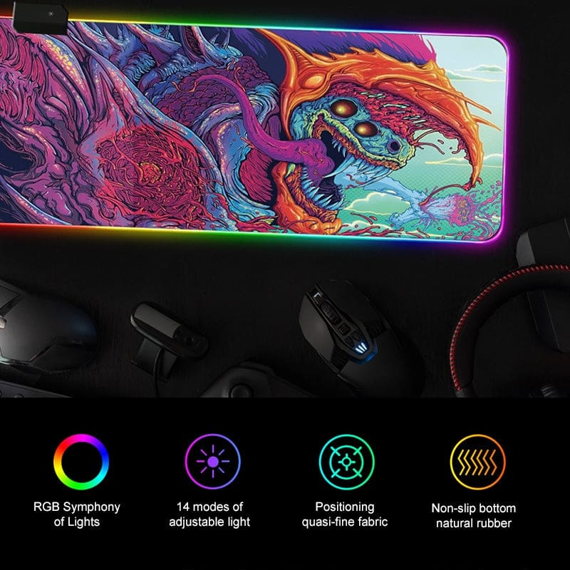 Monster LED Edge-Lit LED 900x300mm Desktop and Mouse Pad - Image 3