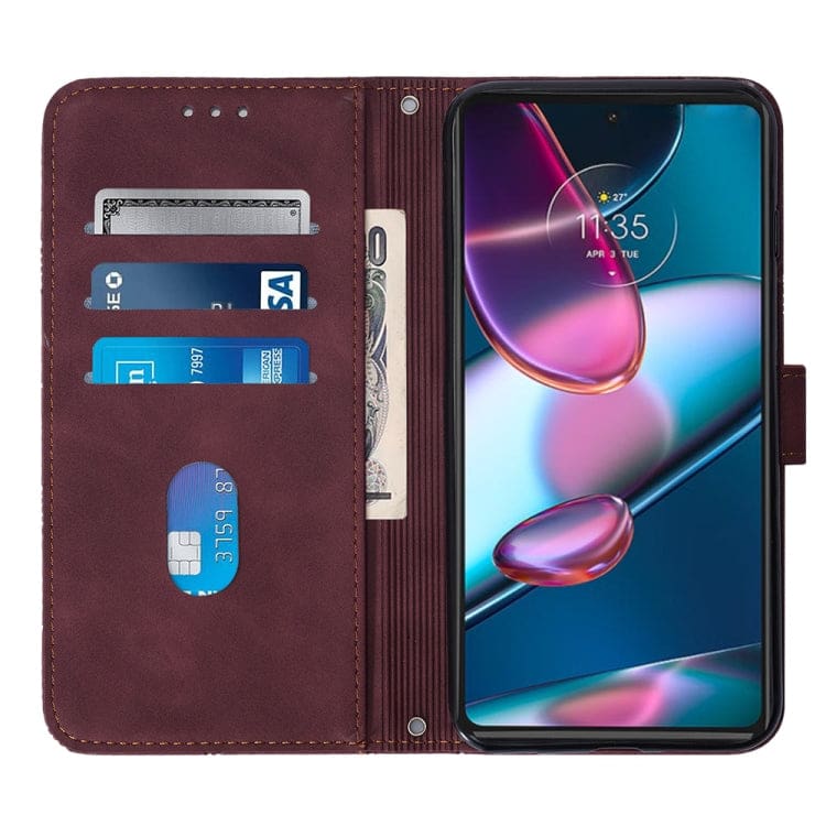 Motorola Edge 30 Pro Wallet Flip Cover, Card Slots, Shoulder Lanyard - Image 5