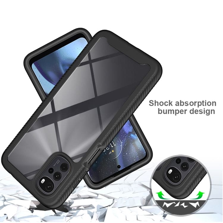 Motorola Moto G22 2 Piece Surround Protective Cover, Transparent Back Panel - Image 3