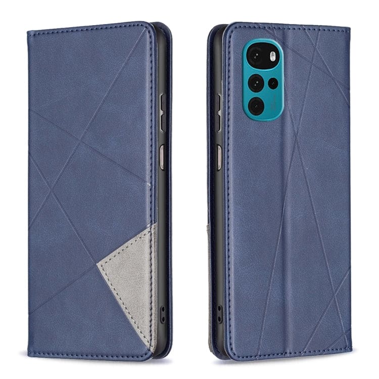 Motorola Moto G22 Rhombus Phone Wallet with Flip Front, Card Slots - Image 2
