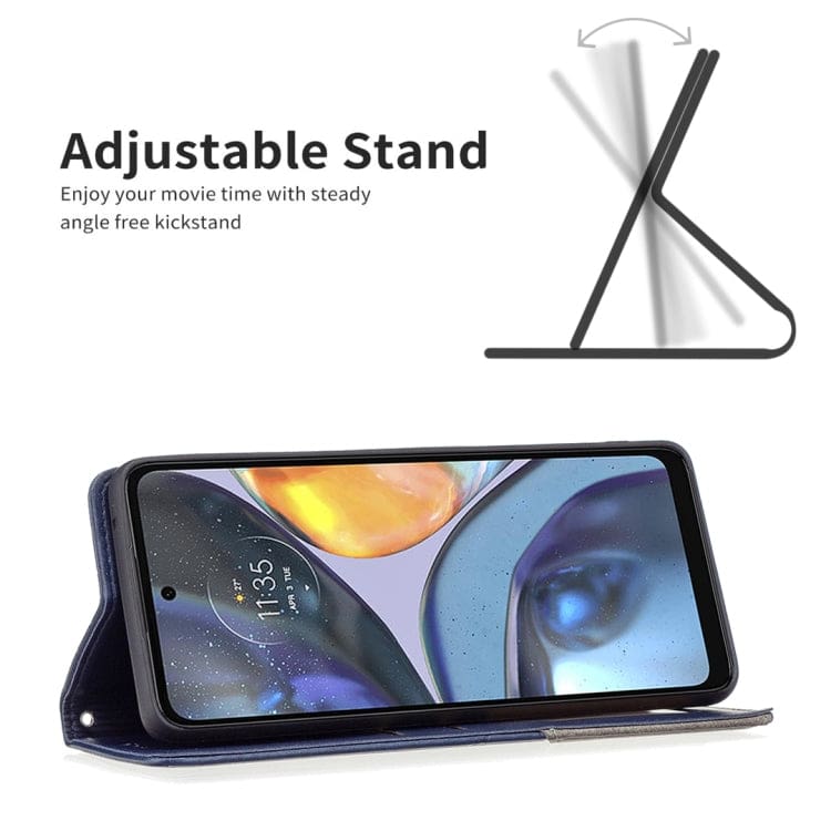 Motorola Moto G22 Rhombus Phone Wallet with Flip Front, Card Slots - Image 3