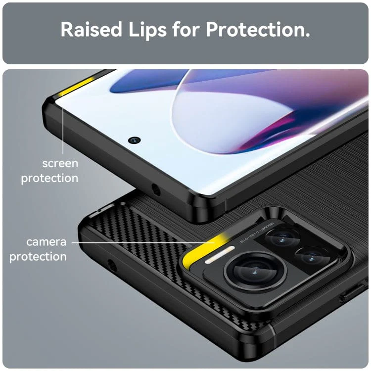 Motorola Moto X30 Pro / Edge 30 Ultra Carbon Brushed Texture Phone Cover - Image 5
