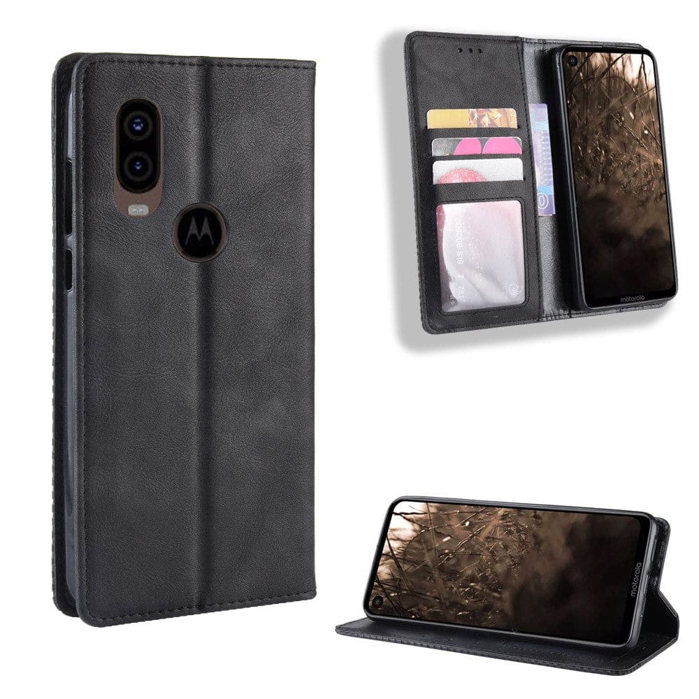 Motorola One Vision / Moto P50 Thatch Flip Phone Cover/Wallet with Card Slots