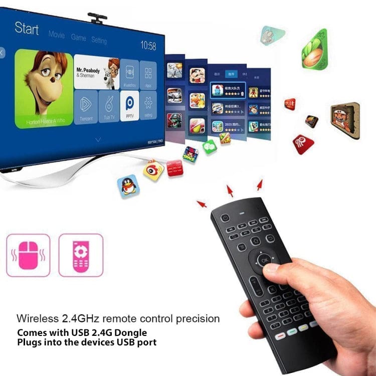 MX3L Air Mouse Mini Keyboard/Remote, For Smart TV, TV Box, Android Devices, Multimedia Control - Image 4