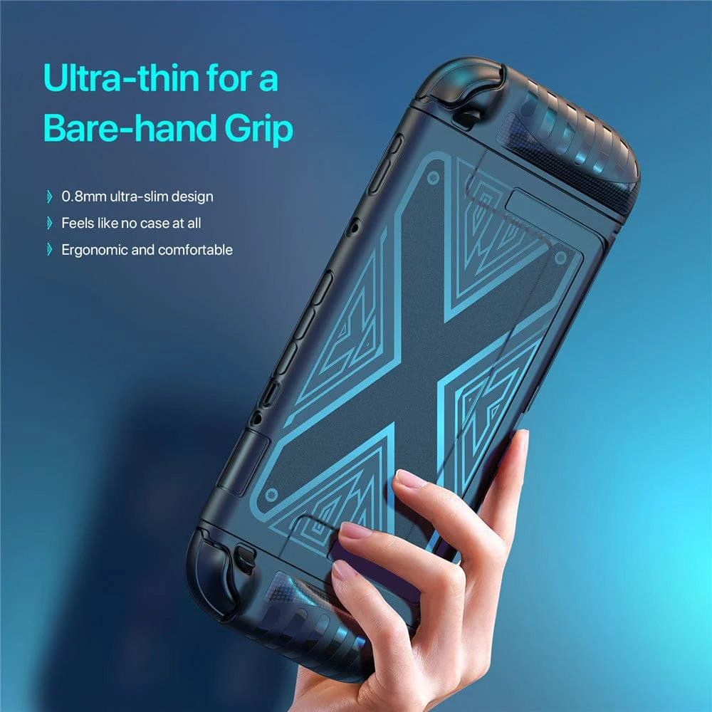 Nintendo Switch 2 Grip Case - Dux Ducis Slim PC and TPU Protector with X-Shaped Pattern - Black - Image 11
