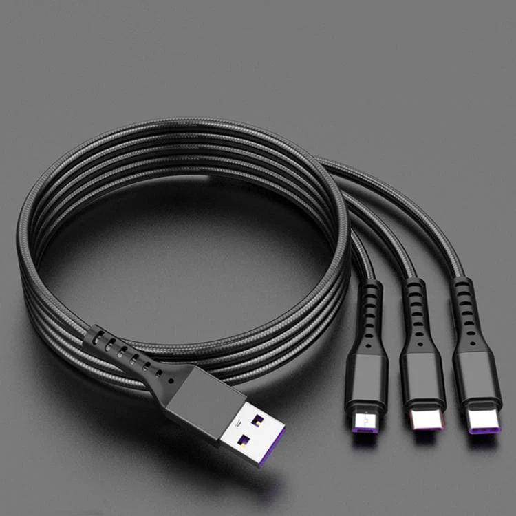 Noco 5A 3-IN-1 Multi-Tip Braided Super Fast Charging Cable, Data Transfer, 1.2Metre