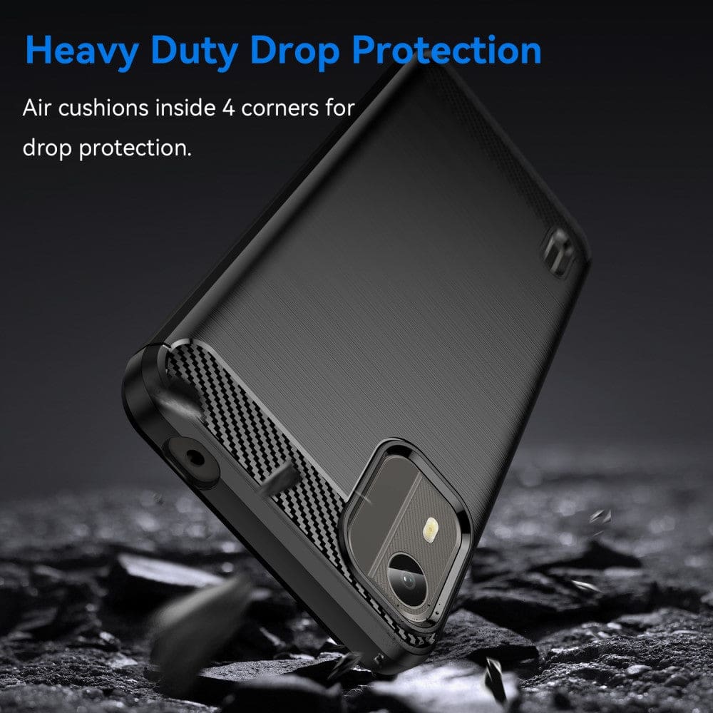 Nokia C12 4G / C12 Pro / C12 Plus Carbon Brushed Texture Phone Cover - Image 2